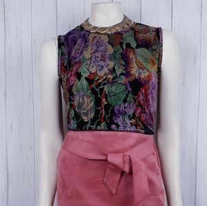 Vintage Floral Ribbed tank